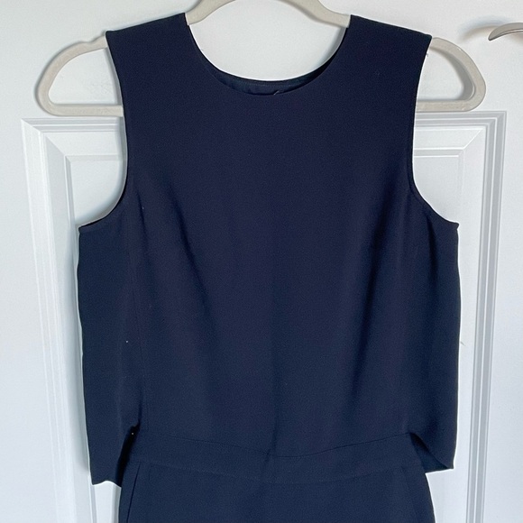 Club Monaco Lyndsey Navy Open Back Romper with Snaps - 35681 - Picture 3 of 12